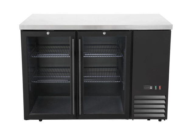Arktic Kühltheke –  Glastüren – 4 Regale – 283 l – 230 V / 185 W – Schwarz – 1217 × 631 × H 865 mm  – Produktansicht