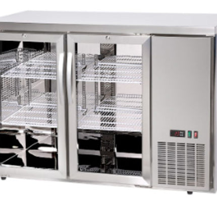 Arktic Kühltheke mit Glastüren – 4 Regale – 283 l – 230 V / 185 W – Silber – 1217 × 631 × H 865 mm  – Produktansicht