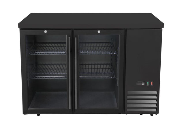 Arktic Kühltheke mit Glastüren – 4 Regale – 283 l – 230 V / 185 W – Schwarz – 1217 × 631 × H 865 mm  – Produktansicht
