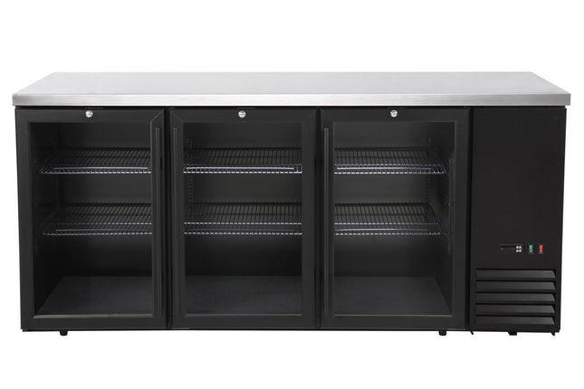 Arktic Kühltheke –  Glastüren – 6 Regale – 493 l – 230 V / 185 W – Schwarz – 1826 × 631 × H 865 mm  – Produktansicht