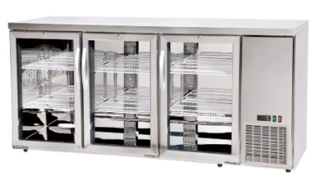 Arktic Kühltheke mit Glastüren – 6 Regale – 493 l – 230 V / 185 W – Silber – 1826 × 631 × H 865 mm  – Produktansicht
