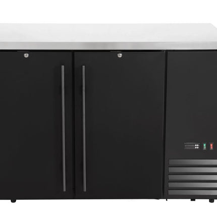 Arktic Kühltheke mit massiven Türen – 4 Regale – 283 l – 230 V / 185 W – Schwarz – 1217 × 631 × H 865 mm  – Produktansicht