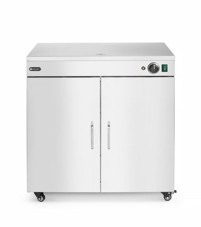 HENDI Tellerwärmer doppelt – 230 V / 800 W – 735 × 589 × H 766 mm – Produktansicht