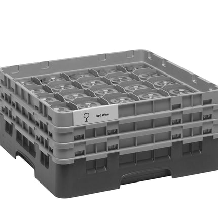 Cambro Camrack® 25-Fächer - Spülkorb mit 3 Extender 500 x 500 x 225 mm - 25S638110