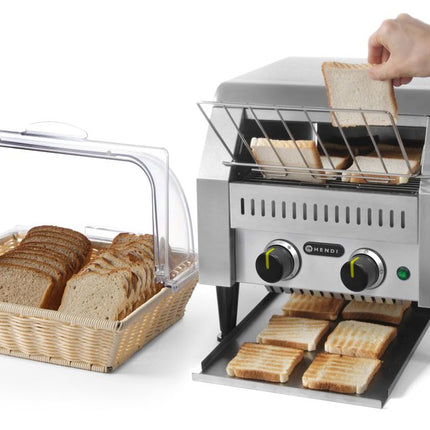 HENDI Durchlauftoaster – Silber – 230 V / 2240 W – 418 × 365 × 390 mm – weitere Produktansicht