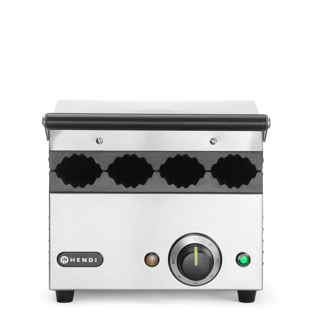 HENDI Kontaktgrill für Hot Dogs und Wraps – 230 V / 1800 W – 385 × 285 × H 254 mm – Produktansicht