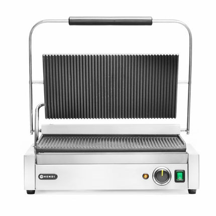 HENDI Kontaktgrill Panini XL – 230 V / 2700 W – 548 × 464 × 216 mm – Produktansicht