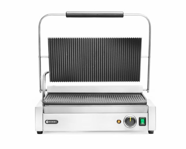 HENDI Kontaktgrill Panini XL – 230 V / 2700 W – 548 × 464 × 216 mm – Produktansicht