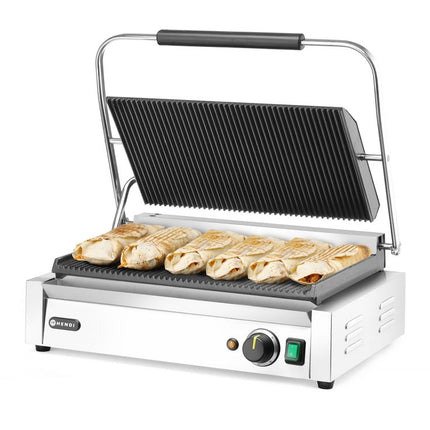 HENDI Kontaktgrill Panini XL – 230 V / 2700 W – 548 × 464 × 216 mm – weitere Produktansicht