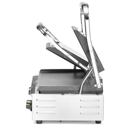 HENDI Kontaktgrill - Doppelversion – oben gerillt – unten glatt – 230 V / 3600 W – 570 × 375 × 216 mm – weitere Produktansicht