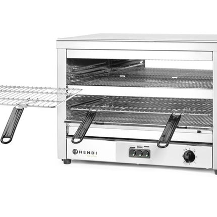 HENDI Quarz-Salamander MAXI GN 1 / 1 – 400 V / 4500 W – 682 × 528 × 455 mm – weitere Produktansicht