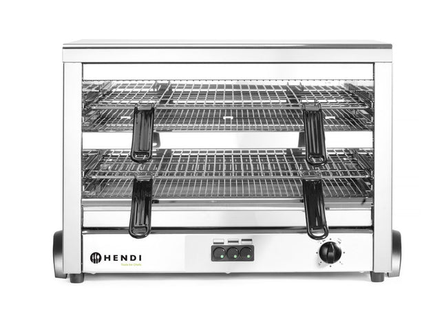 HENDI Quarz-Salamander MAXI GN 1 / 1 – 400 V / 4500 W – 682 × 528 × 455 mm – Produktansicht