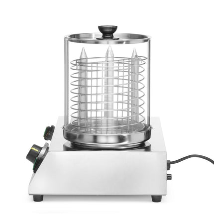 HENDI Würstchen- und Hotdog-Brötchenwärmer – 230 V / 550 W – 500 × 310 × H 395 mm – Detailansicht