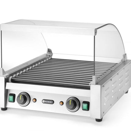 HENDI Glasabdeckung für Rollengrill – Für Rollengrill - 7 Rollen (268506) – 470 × 325 × 240 mm – Produktansicht