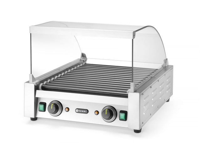 HENDI Glasabdeckung für Rollengrill – Für Rollengrill - 7 Rollen (268506) – 470 × 325 × 240 mm – Produktansicht