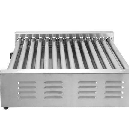 HENDI Rollengrill XL - 2 Zonen – 230 V / 2000 W – 14 Rollen – Rechteckig – Silber – 732 × 590 × H 168 mm – Weitere Ansicht