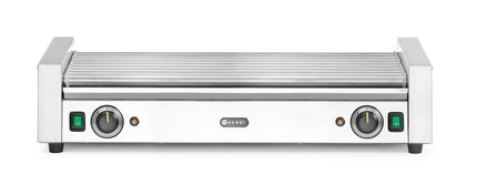 HENDI Rollengrill XL - 2 Zonen – 230 V / 2000 W – 14 Rollen – Rechteckig – Silber – 732 × 590 × H 168 mm – Produktansicht