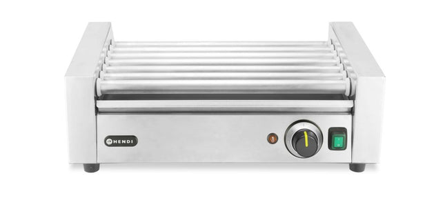 HENDI Rollengrill –  1 Zone – 230 V / 620 W – Silber – 566 × 375 × H 192 mm  – Produktansicht