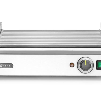 HENDI Rollengrill –  1 Zone – 230 V / 790 W – Silber – 566 × 450 × H 192 mm  – Produktansicht