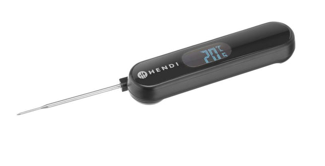 HENDI Thermometer –  klappbar – Schwarz – 150 × 35 × H 27 mm  – Produktansicht