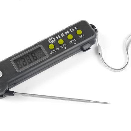 HENDI Thermometer mit einklappbarer Sonde – 160 × 40 × 25 mm – Produktansicht