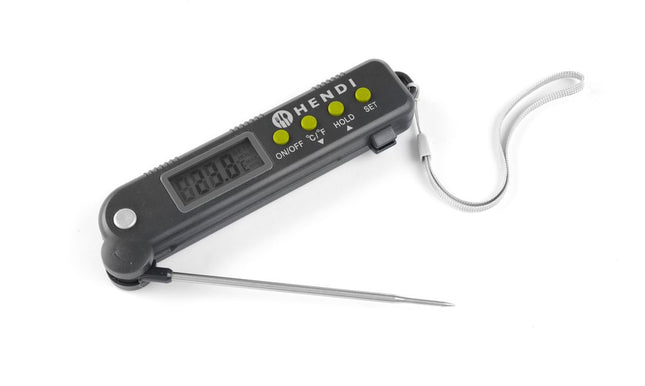HENDI Thermometer mit einklappbarer Sonde – 160 × 40 × 25 mm – Produktansicht