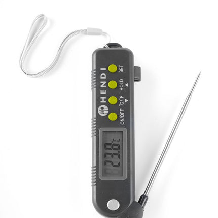 HENDI Thermometer mit einklappbarer Sonde – 160 × 40 × 25 mm – weitere Produktansicht