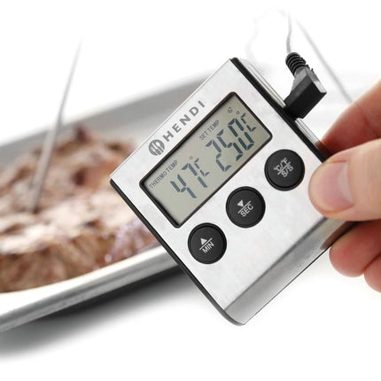 HENDI Bratenthermometer mit Timer – 65 × 70 × 17 mm – Produktansicht