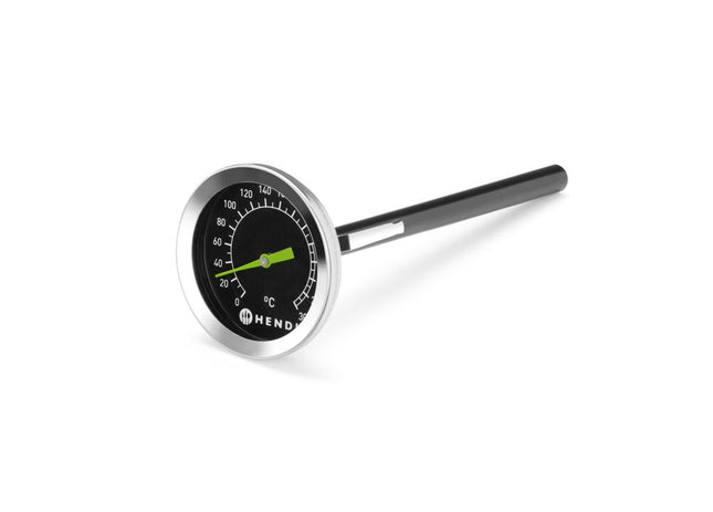 HENDI Analoges Thermometer – Schwarz – Ø 52 × H 140 mm – Produktansicht