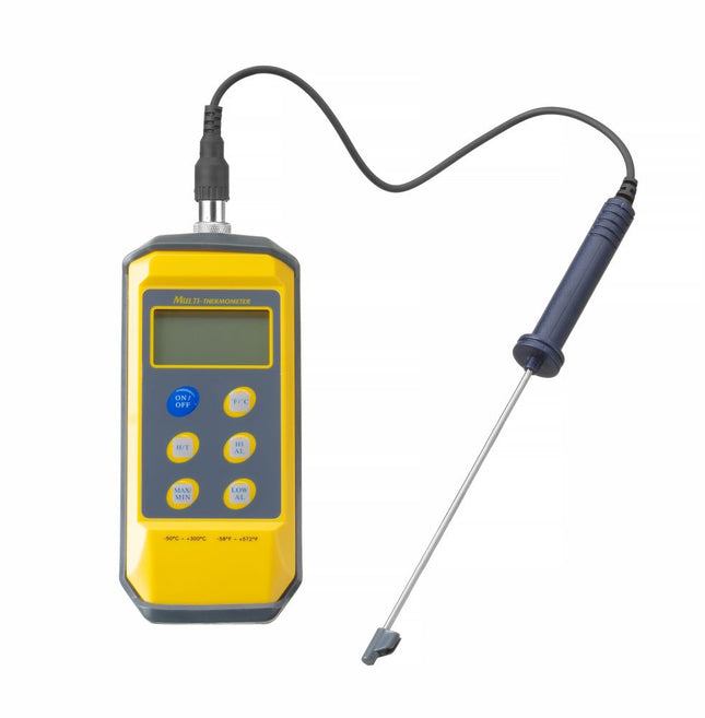 HENDI Thermometer mit Digitalanzeige und Stiftsonde – 195 × 85 × 45 mm – Produktansicht