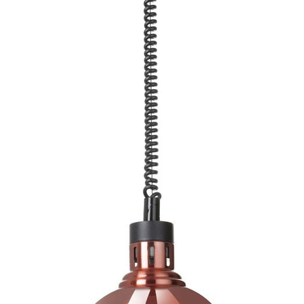HENDI Höhenverstellbare Wärmelampe –  kuppelförmig – 230 V / 250 W – Kupfer – Ø 250 × H 207 mm – Weitere Produktansicht