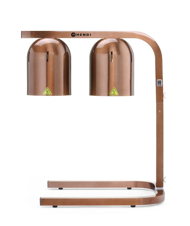 HENDI Speisenwärmer –  Infrarot – 230 V / 500 W – Kupfer – 453 × 360 × H 790 mm  – Produktansicht