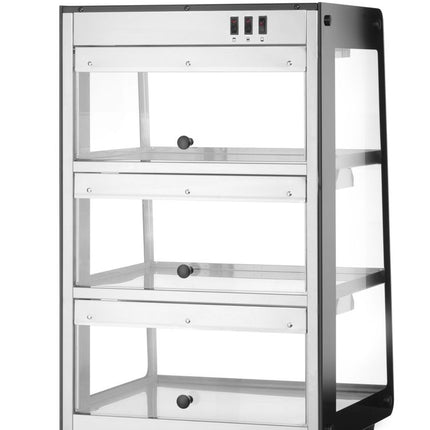 HENDI Beheiztes Thekendisplay – 230 V / 500 W – Schwarz – 472 × 447 × H 775 mm – Weitere Produktansicht