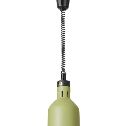 HENDI Höhenverstellbare Wärmelampe –  zylinderförmig – 230 V / 375 W – Grün – Ø 175 × H 250 mm – Produktansicht