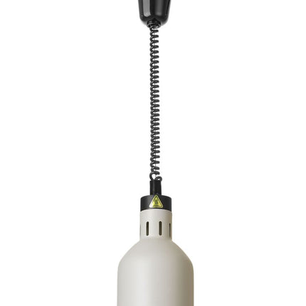 HENDI Höhenverstellbare Wärmelampe –  zylinderförmig – 230 V / 375 W – Weiß – Ø 175 × H 250 mm – Produktansicht