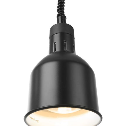 HENDI Höhenverstellbare Wärmelampe – zylinderförmig – Schwarz – 230 V / 375 W – Ø 175 × H 250 mm – weitere Produktansicht