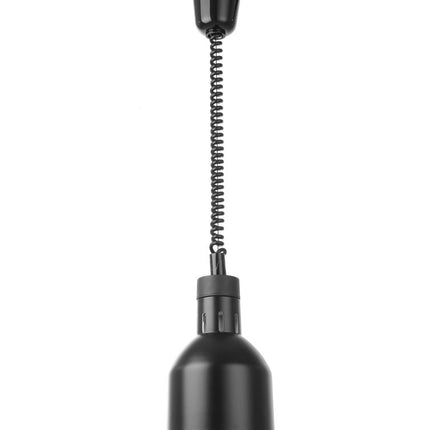 HENDI Höhenverstellbare Wärmelampe – zylinderförmig – Schwarz – 230 V / 375 W – Ø 175 × H 250 mm – Produktansicht