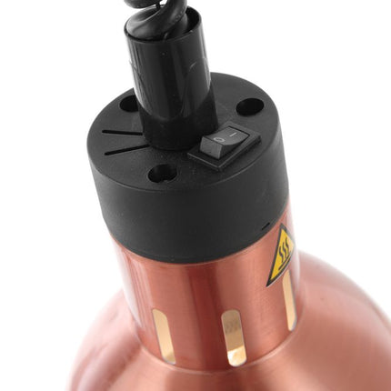 HENDI Höhenverstellbare Wärmelampe – zylinderförmig – Kupfer – 230 V / 375 W – Ø 175 × H 250 mm – Detailansicht