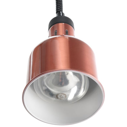 HENDI Höhenverstellbare Wärmelampe – zylinderförmig – Kupfer – 230 V / 375 W – Ø 175 × H 250 mm – Detailansicht