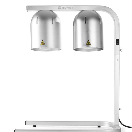 HENDI Speisenwärmer – Infrarot – Silber – 230 V / 500 W – 453 × 360 × 790 mm – Produktansicht