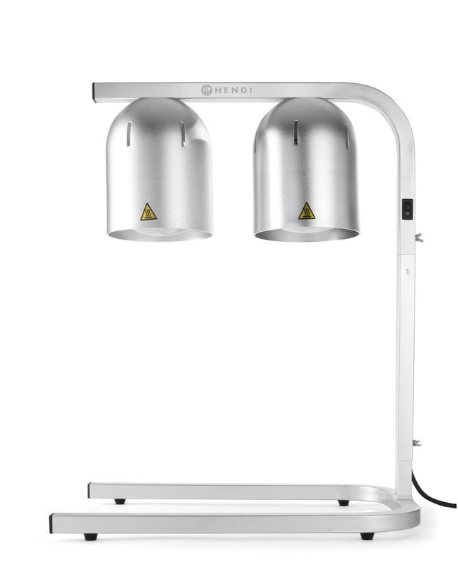 HENDI Speisenwärmer – Infrarot – Silber – 230 V / 500 W – 453 × 360 × 790 mm – Produktansicht