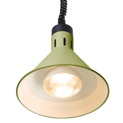 HENDI Höhenverstellbare Wärmelampe –  konisch – 230 V / 375 W – Grün – Ø 275 × H 250 mm – Weitere Produktansicht