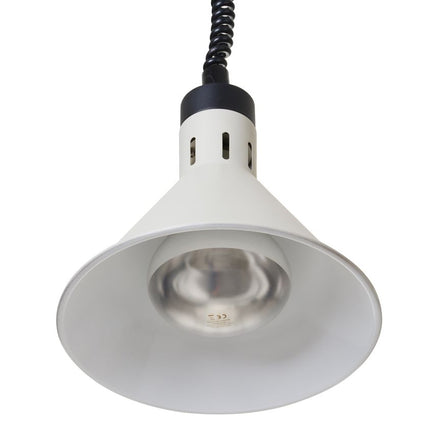 HENDI Höhenverstellbare Wärmelampe –  konisch – 230 V / 375 W – Weiß – Ø 275 × H 250 mm – Weitere Produktansicht
