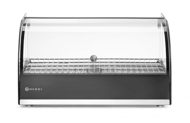 HENDI Beheiztes Thekendisplay – einzeln – Schwarz – 230 V / 800 W – 554 × 376 × 311 mm – Produktansicht