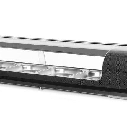 Arktic Sushi-Vitrine – GN 1 / 2 – 230 V / 190 W – Schwarz – 420 × 1800 × H 265 mm – Weitere Produktansicht