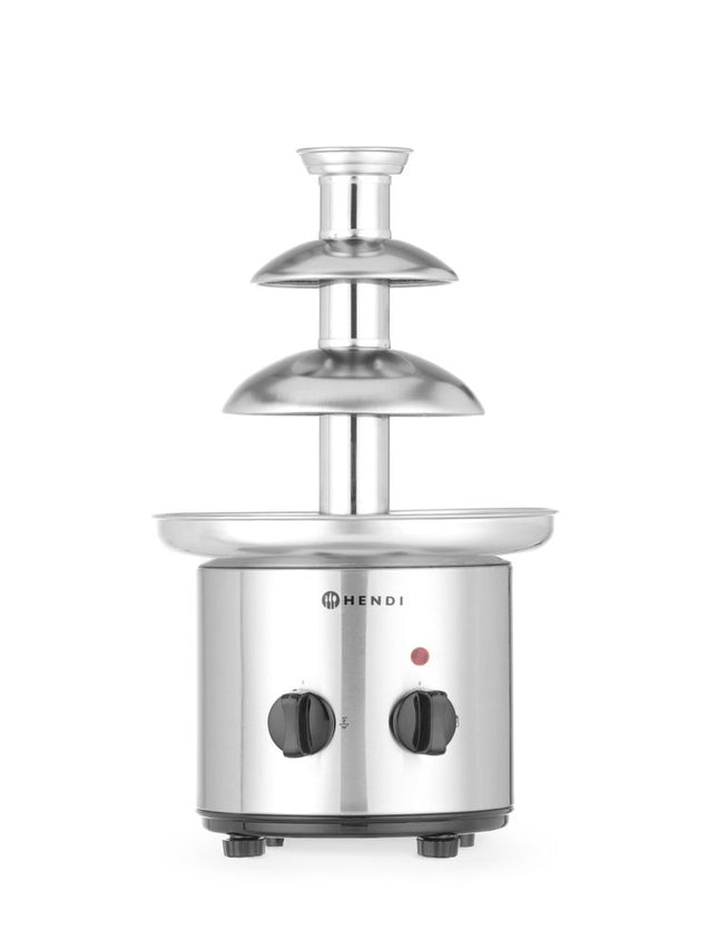 HENDI Schokoladenbrunnen 3 Etagen – 230 V / 46 W – Ø 215 × H 375 mm – Produktansicht