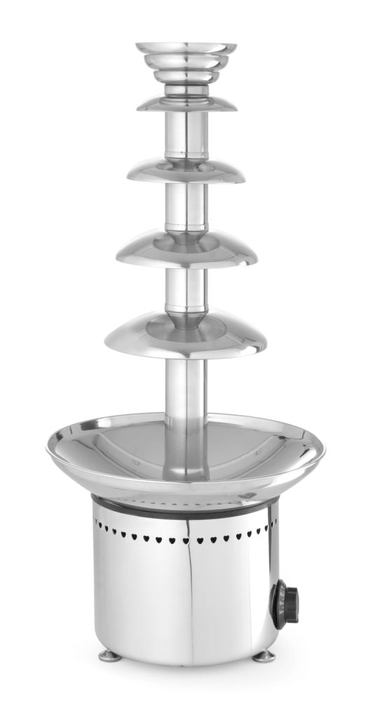 HENDI Schokoladenbrunnen mit 5 Ebenen – 230 V / 265 W – Ø 332 × H 709 mm – Produktansicht