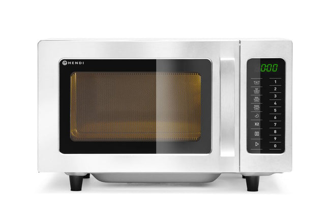 HENDI Mikrowelle – programmierbar 1000 W – 23 l – 230 V / 1550 W – 509 × 572 × 306 mm – Produktansicht