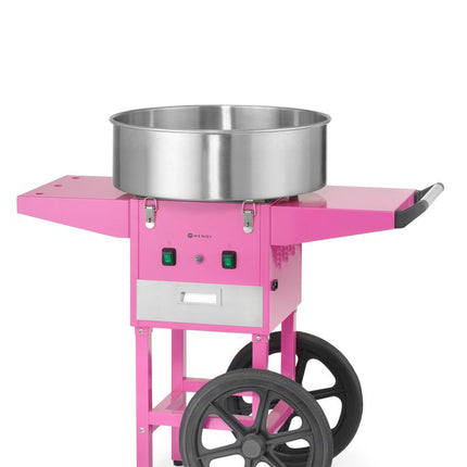 HENDI Zuckerwatte-Maschine – 230 V / 1130 W – Pastellrosa – 948 × 520 × H 914 mm – Produktansicht