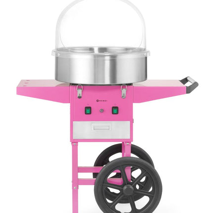HENDI Zuckerwatte-Maschine – 230 V / 1130 W – Pastellrosa – 948 × 520 × H 914 mm – Detailansicht